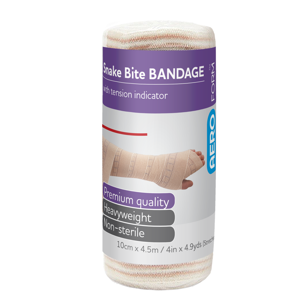 AEROFORM Short Snake Bite Bandage with Indicator 10cm x 4.5M Wrap - each