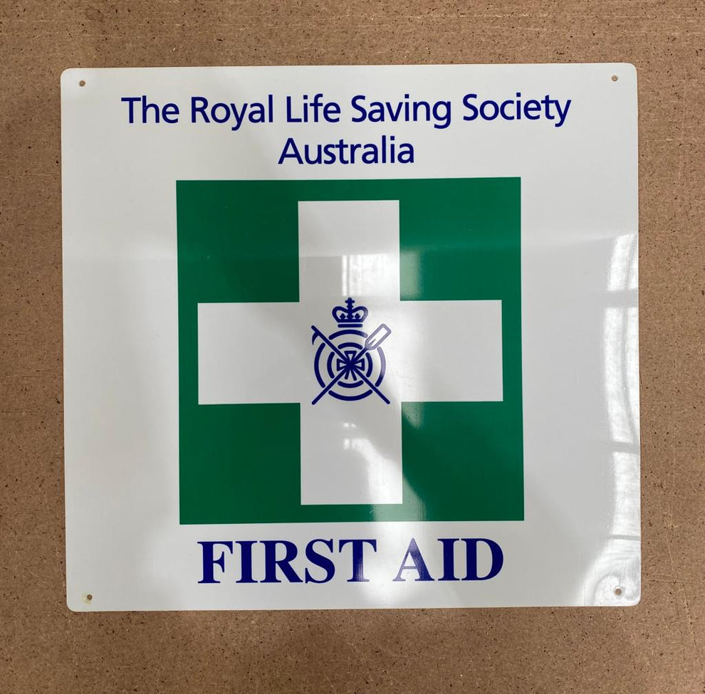 Antique First Aid Sign with RLSSA logo – Life Saving Victoria