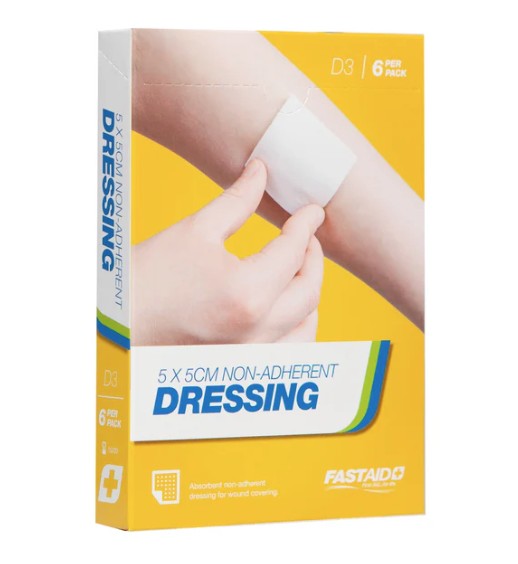Non-Adherent Dressing 5 x 5cm 6pk